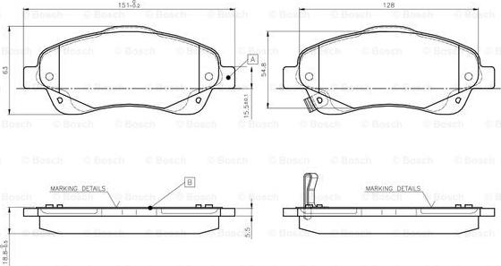 BOSCH 0 986 TB2 463 - Set placute frana,frana disc aaoparts.ro