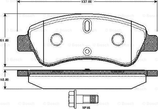 BOSCH 0 986 TB2 407 - Set placute frana,frana disc aaoparts.ro