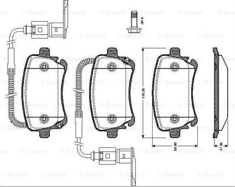 BOSCH 0 986 TB2 425 - Set placute frana,frana disc aaoparts.ro