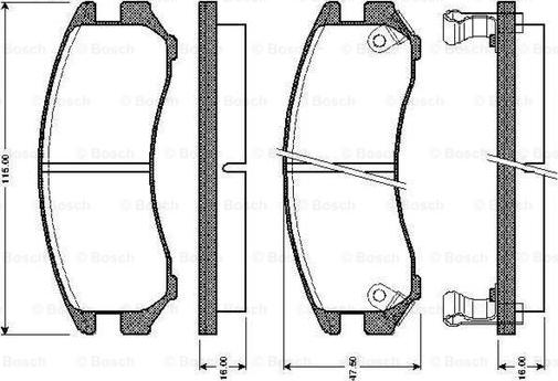 BOSCH 0 986 TB2 566 - Set placute frana,frana disc aaoparts.ro