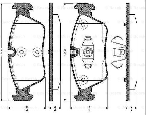 BOSCH 0 986 TB2 668 - Set placute frana,frana disc aaoparts.ro