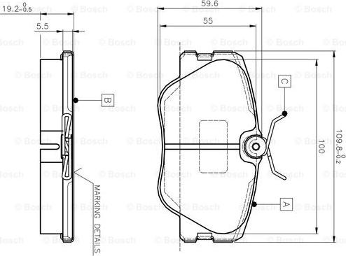 BOSCH 0 986 TB2 008 - Set placute frana,frana disc aaoparts.ro