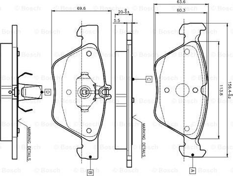 BOSCH 0 986 TB2 034 - Set placute frana,frana disc aaoparts.ro