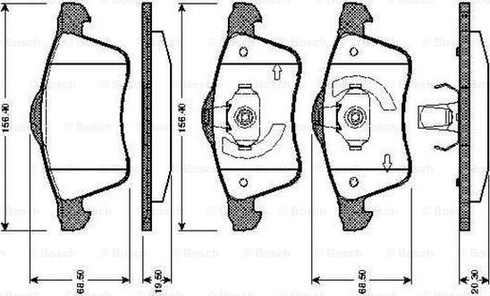 BOSCH 0 986 TB2 038 - Set placute frana,frana disc aaoparts.ro