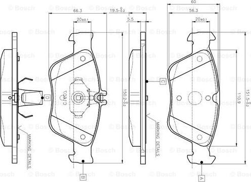 BOSCH 0 986 TB2 033 - Set placute frana,frana disc aaoparts.ro