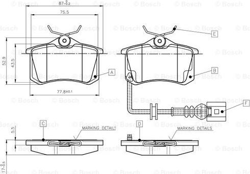 BOSCH 0 986 TB2 141 - Set placute frana,frana disc aaoparts.ro