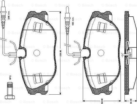 BOSCH 0 986 TB2 166 - Set placute frana,frana disc aaoparts.ro