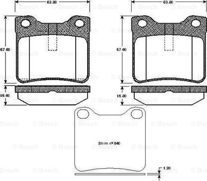 BOSCH 0 986 TB2 176 - Set placute frana,frana disc aaoparts.ro