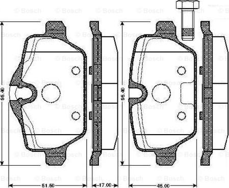 BOSCH 0 986 TB2 890 - Set placute frana,frana disc aaoparts.ro