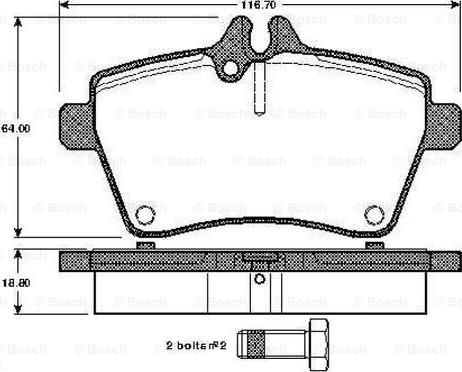 BOSCH 0 986 TB2 898 - Set placute frana,frana disc aaoparts.ro