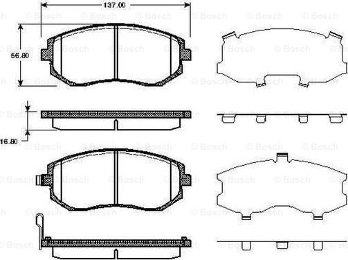 BOSCH 0 986 TB2 844 - Set placute frana,frana disc aaoparts.ro