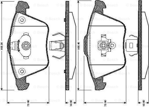 BOSCH 0 986 TB2 850 - Set placute frana,frana disc aaoparts.ro