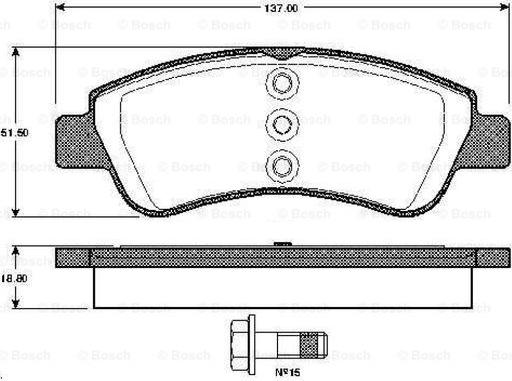 BOSCH 0 986 TB2 830 - Set placute frana,frana disc aaoparts.ro