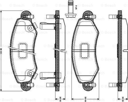 BOSCH 0 986 TB2 344 - Set placute frana,frana disc aaoparts.ro