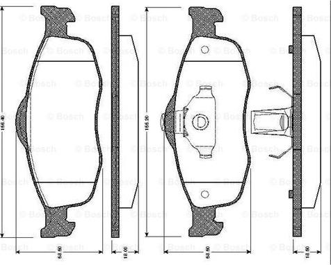 BOSCH 0 986 TB2 240 - Set placute frana,frana disc aaoparts.ro