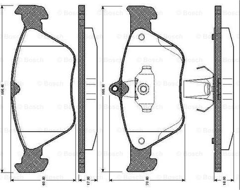 BOSCH 0 986 TB2 256 - Set placute frana,frana disc aaoparts.ro