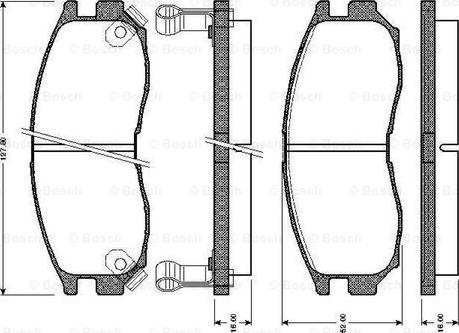 BOSCH 0 986 TB2 250 - Set placute frana,frana disc aaoparts.ro