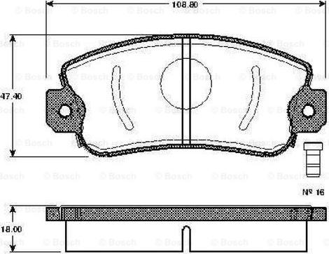 BOSCH 0 986 TB2 201 - Set placute frana,frana disc aaoparts.ro