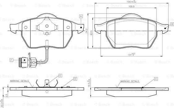 BOSCH 0 986 TB2 213 - Set placute frana,frana disc aaoparts.ro