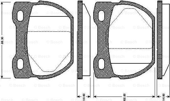 BOSCH 0 986 TB2 280 - Set placute frana,frana disc aaoparts.ro