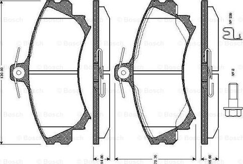 BOSCH 0 986 TB2 288 - Set placute frana,frana disc aaoparts.ro