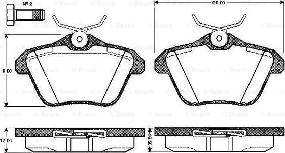 BOSCH 0 986 TB2 276 - Set placute frana,frana disc aaoparts.ro