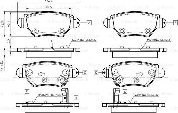 BOSCH 0 986 TB2 777 - Set placute frana,frana disc aaoparts.ro