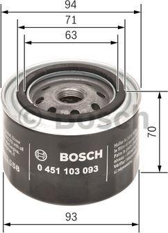 BOSCH 0 451 103 093 - Filtru ulei aaoparts.ro