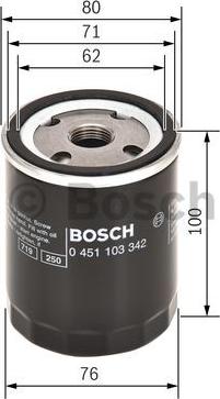 BOSCH 0 451 103 342 - Filtru ulei aaoparts.ro