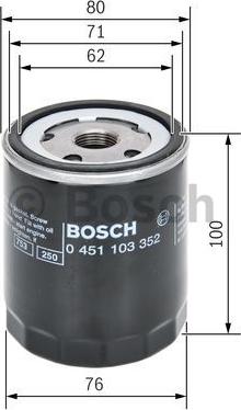 BOSCH 0 451 103 352 - Filtru ulei aaoparts.ro