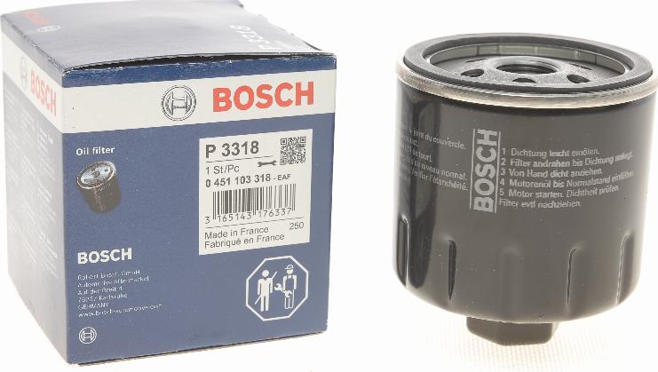 BOSCH 0 451 103 318 - Filtru ulei aaoparts.ro