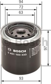 BOSCH 0 451 103 333 - Filtru ulei aaoparts.ro