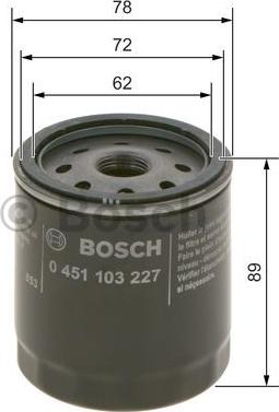 BOSCH 0 451 103 227 - Filtru ulei aaoparts.ro