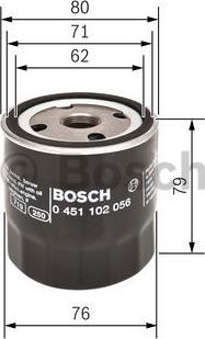 BOSCH 0 451 102 056 - Filtru ulei aaoparts.ro