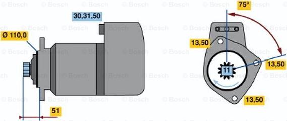 BOSCH 0 001 416 068 - Starter aaoparts.ro