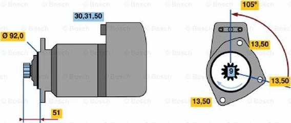 BOSCH 0 001 416 074 - Starter aaoparts.ro