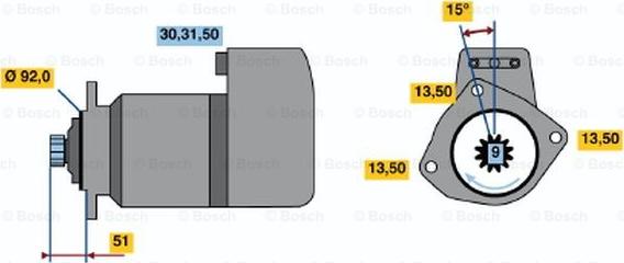 BOSCH 0 001 416 078 - Starter aaoparts.ro