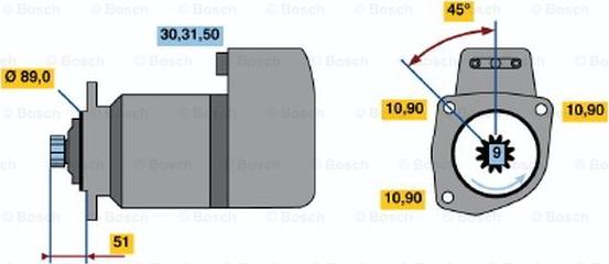 BOSCH 0 001 416 073 - Starter aaoparts.ro