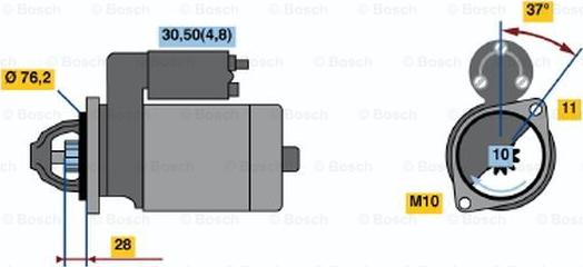 BOSCH 0 001 109 319 - Starter aaoparts.ro