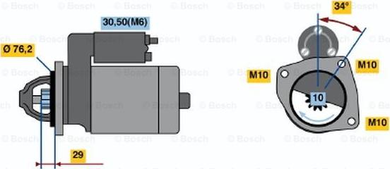BOSCH 0 986 021 580 - Starter aaoparts.ro