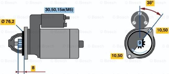 BOSCH 0 001 108 019 - Starter aaoparts.ro