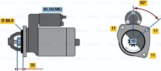 BOSCH 0 001 108 111 - Starter aaoparts.ro