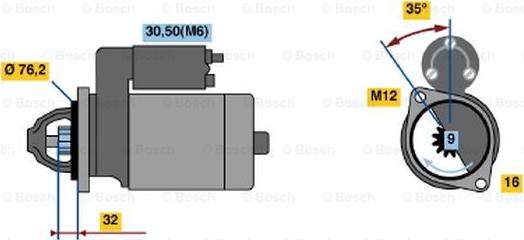 BOSCH 0 001 108 200 - Starter aaoparts.ro
