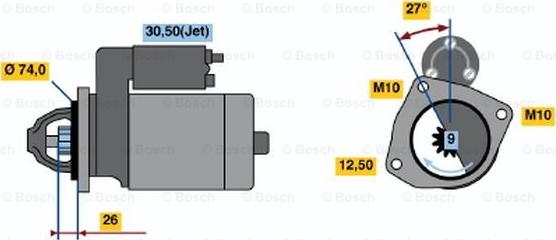 BOSCH 0 001 108 228 - Starter aaoparts.ro