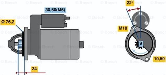 BOSCH 0 001 115 022 - Starter aaoparts.ro