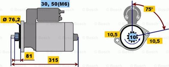 BOSCH 0 001 110 059 - Starter aaoparts.ro