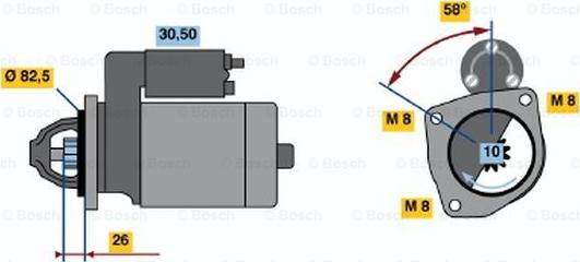 BOSCH 0 001 110 005 - Starter aaoparts.ro