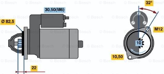 BOSCH 0 001 110 115 - Starter aaoparts.ro
