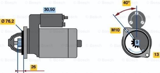 BOSCH 0 001 110 130 - Starter aaoparts.ro