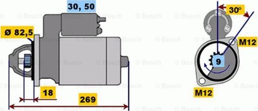 BOSCH 0 001 110 126 - Starter aaoparts.ro